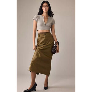 The Colette Maxi Skirt by Maeve: Faux-Leather Edition - New XL